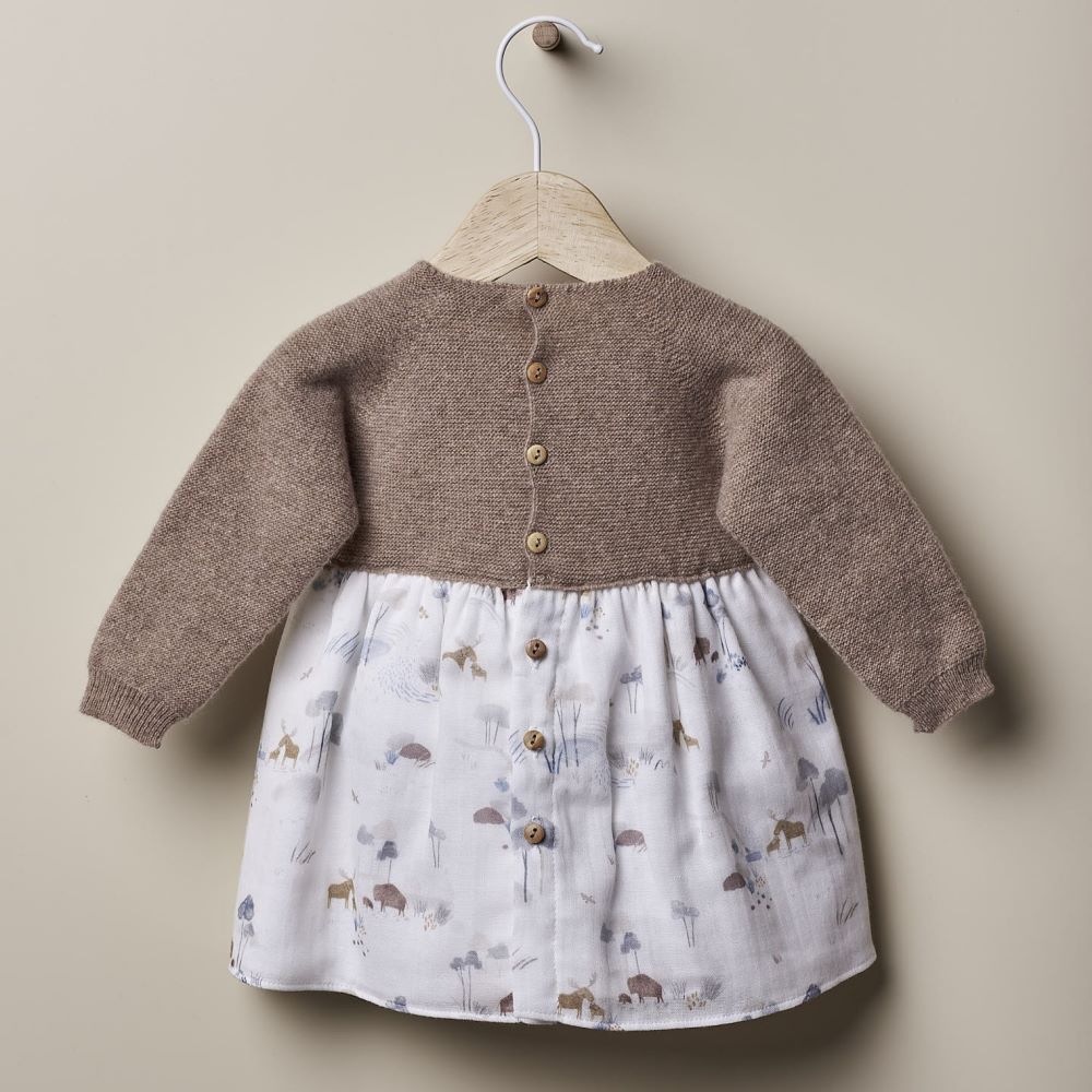 Vestido com tecido em aguarela LOVE IN WINTER DAYS - Wedoble