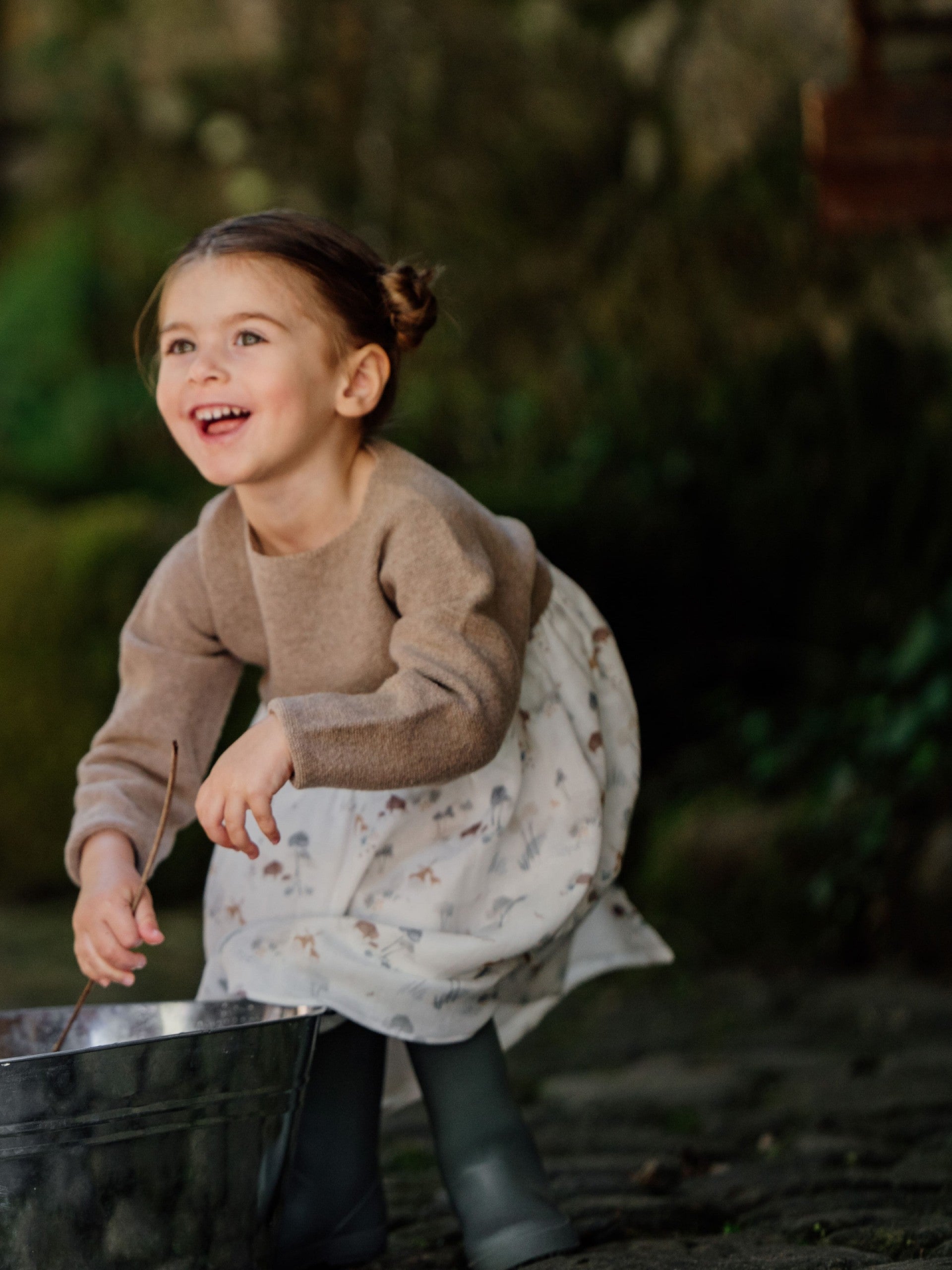 Vestido com tecido em aguarela LOVE IN WINTER DAYS - Wedoble