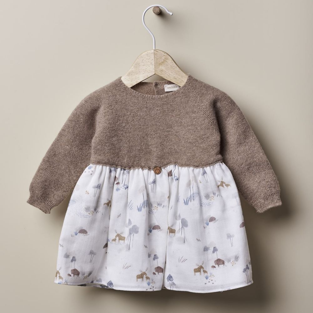 Vestido com tecido em aguarela LOVE IN WINTER DAYS - Wedoble