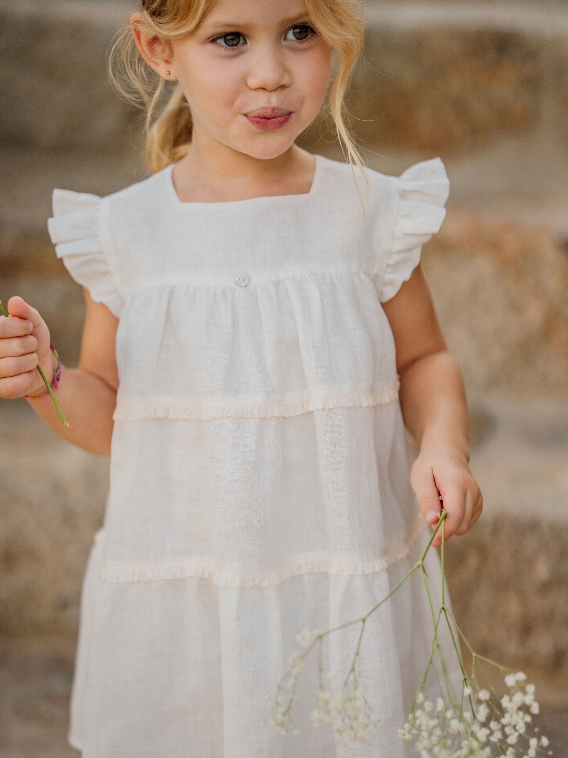 Vestido de algodão e linho | SWEET AND LOVING - Wedoble