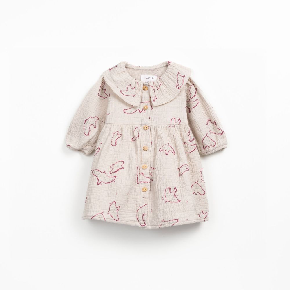 Vestido de tecido com gola - Play Up