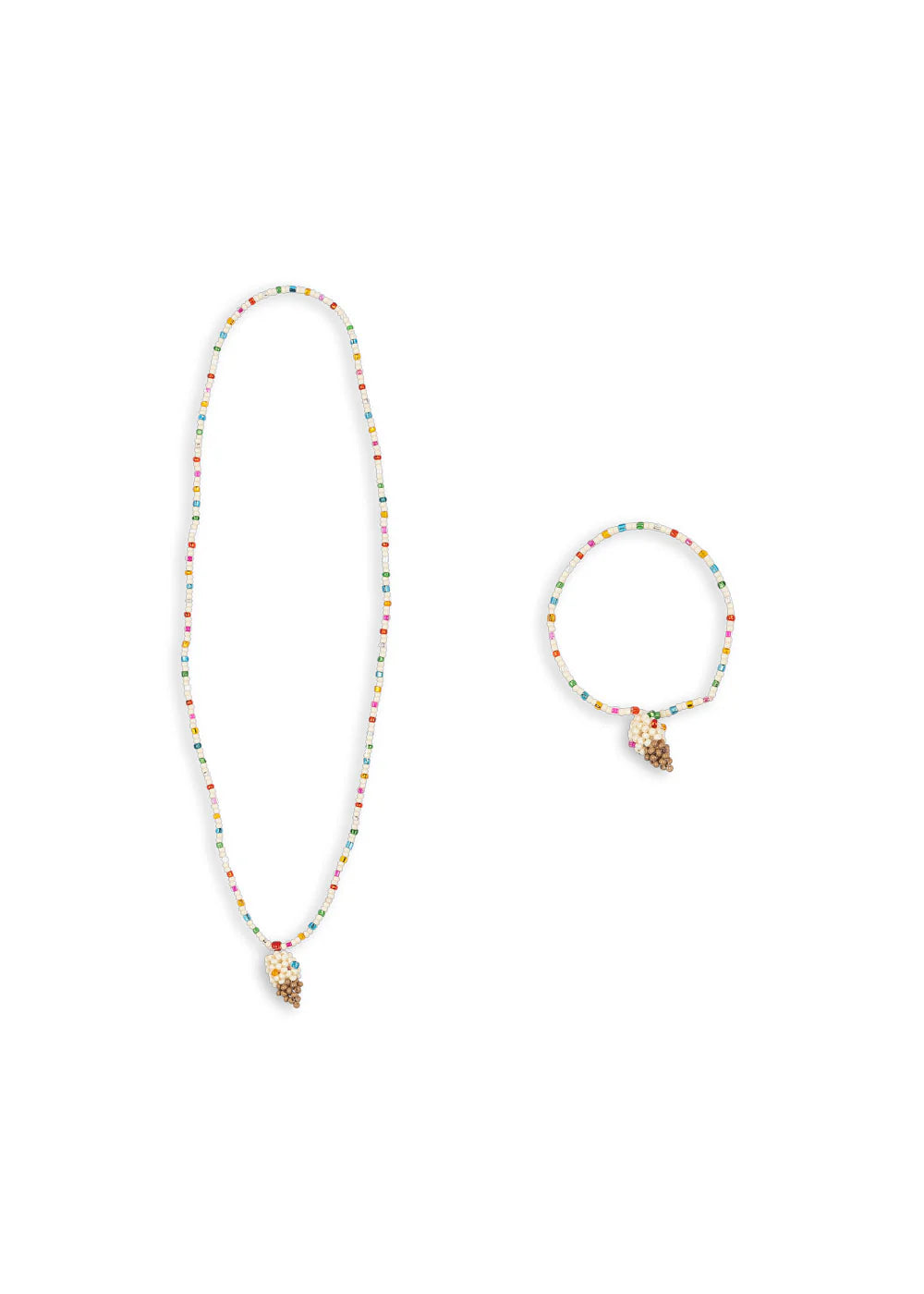 Conjunto colar e pulseira ICE CREAM - Konges Slojd