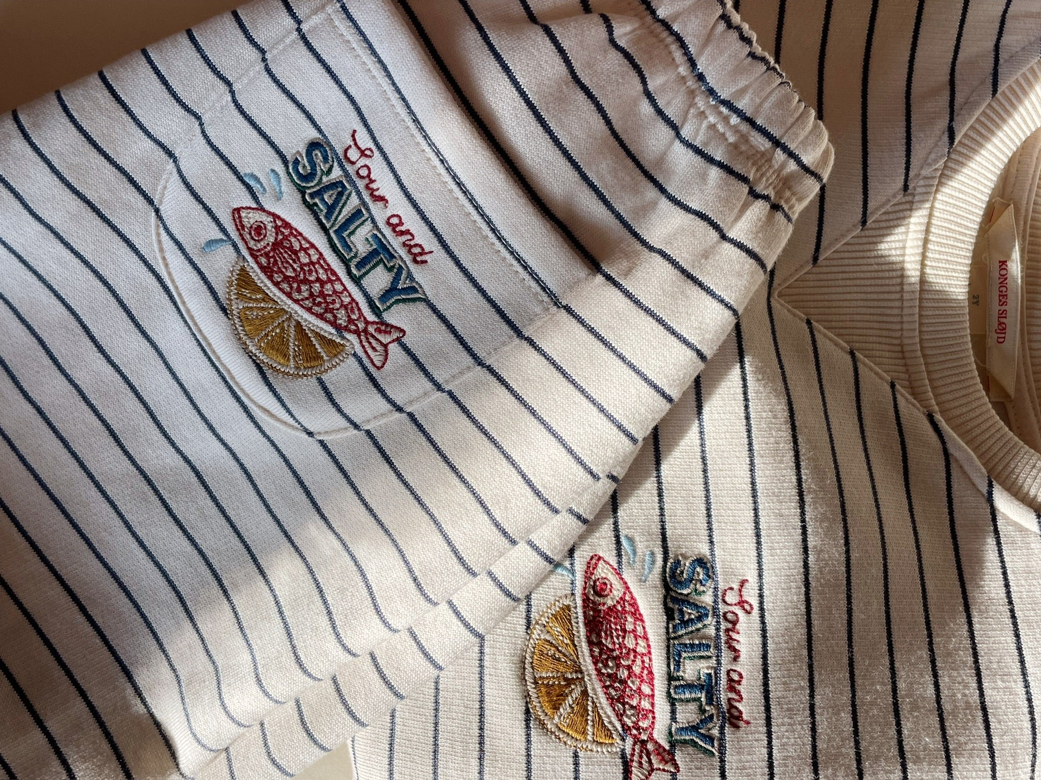 Sweatshirt riscas de algodão AMIO - Konges Slojd