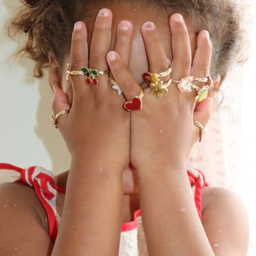 Conjunto de anéis coloridos - Konges Slojd