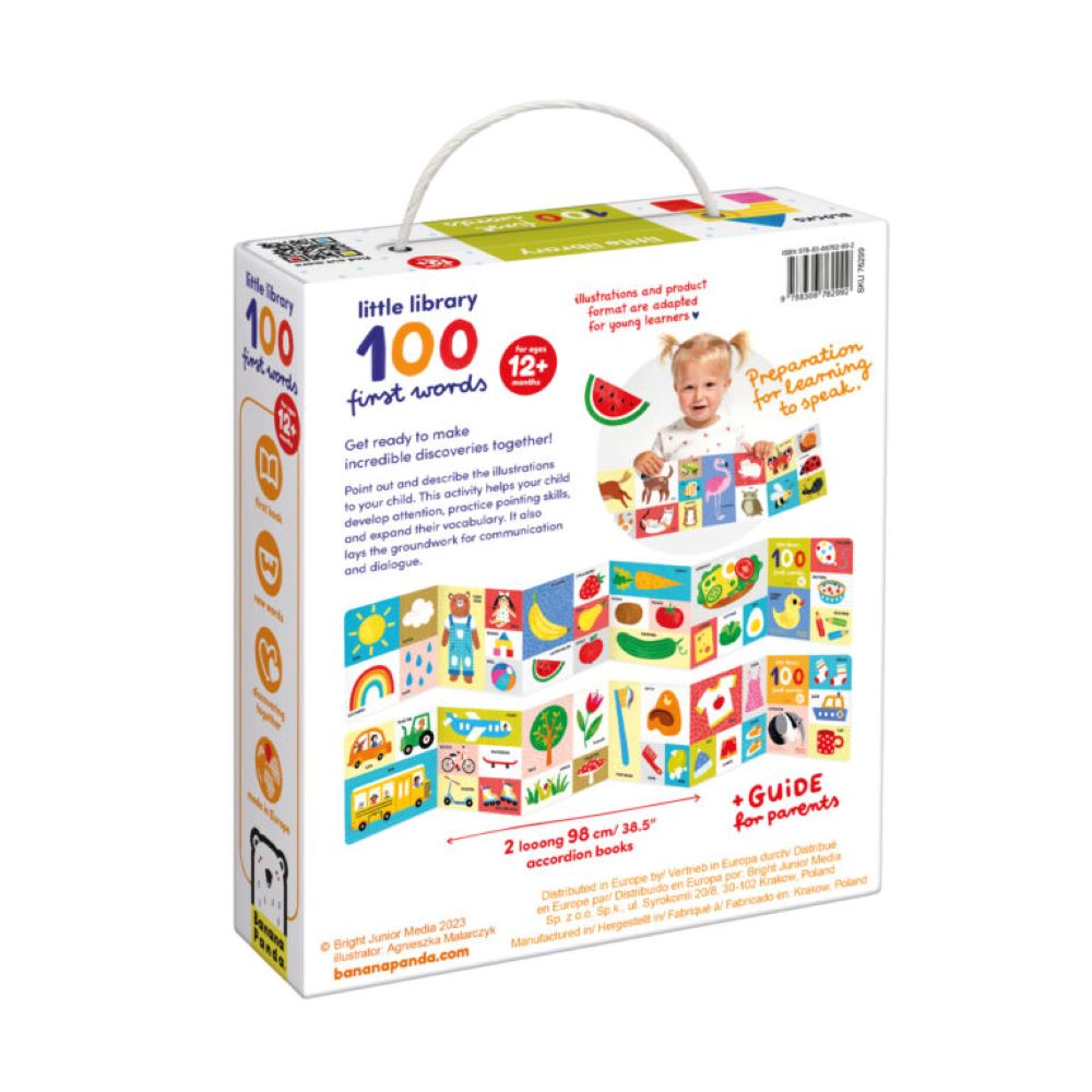 As primeiras 100 palavras em inglês LITTLE LIBRARY - Banana Panda