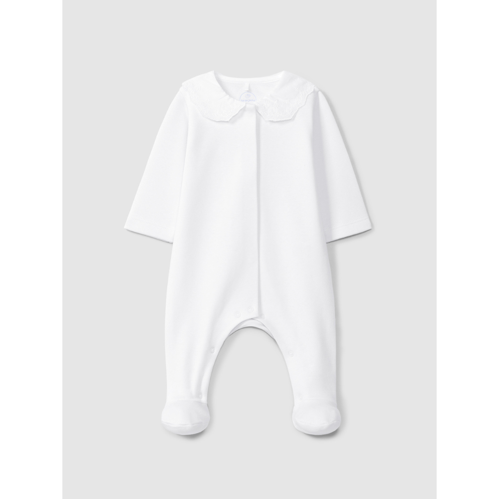 Babygrow gola bordado ponto cruz - LARANJINHA