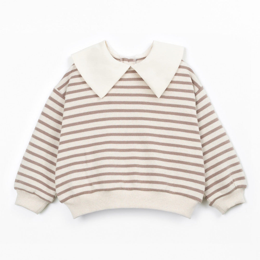Camisola de malha às riscas com gola contrastante - PLAY UP