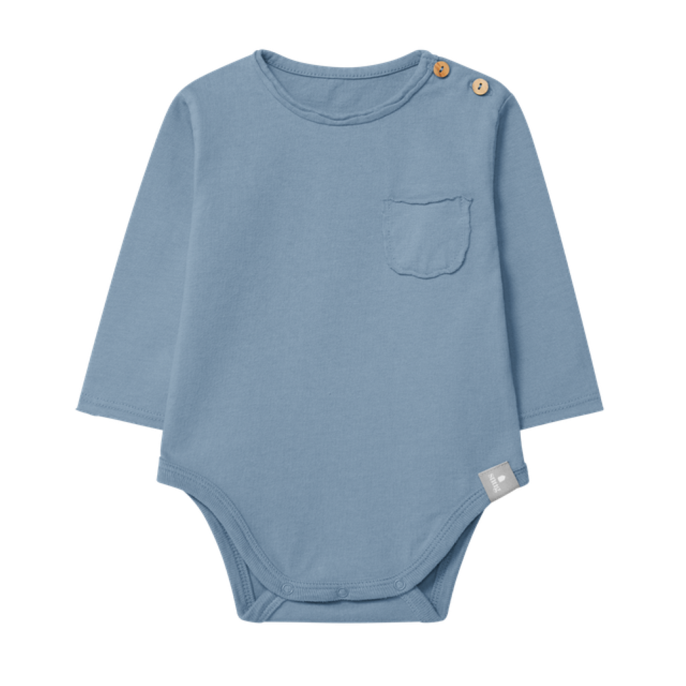 Body sem gola com bolso em algodão orgânico - Snug