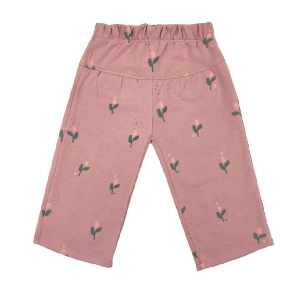 Calças pantalona FLOR PINK - Babyclic