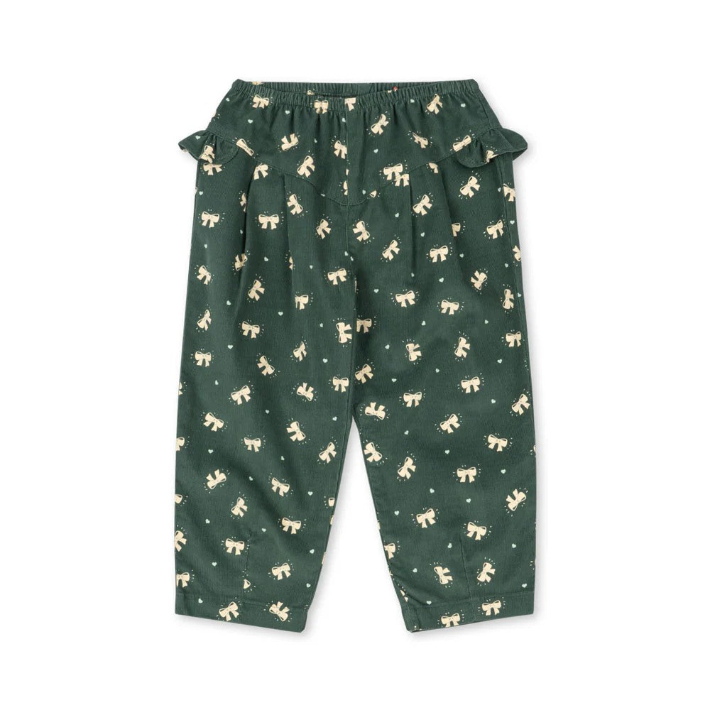 Calças com folho micro bombazine - Konges Slojd