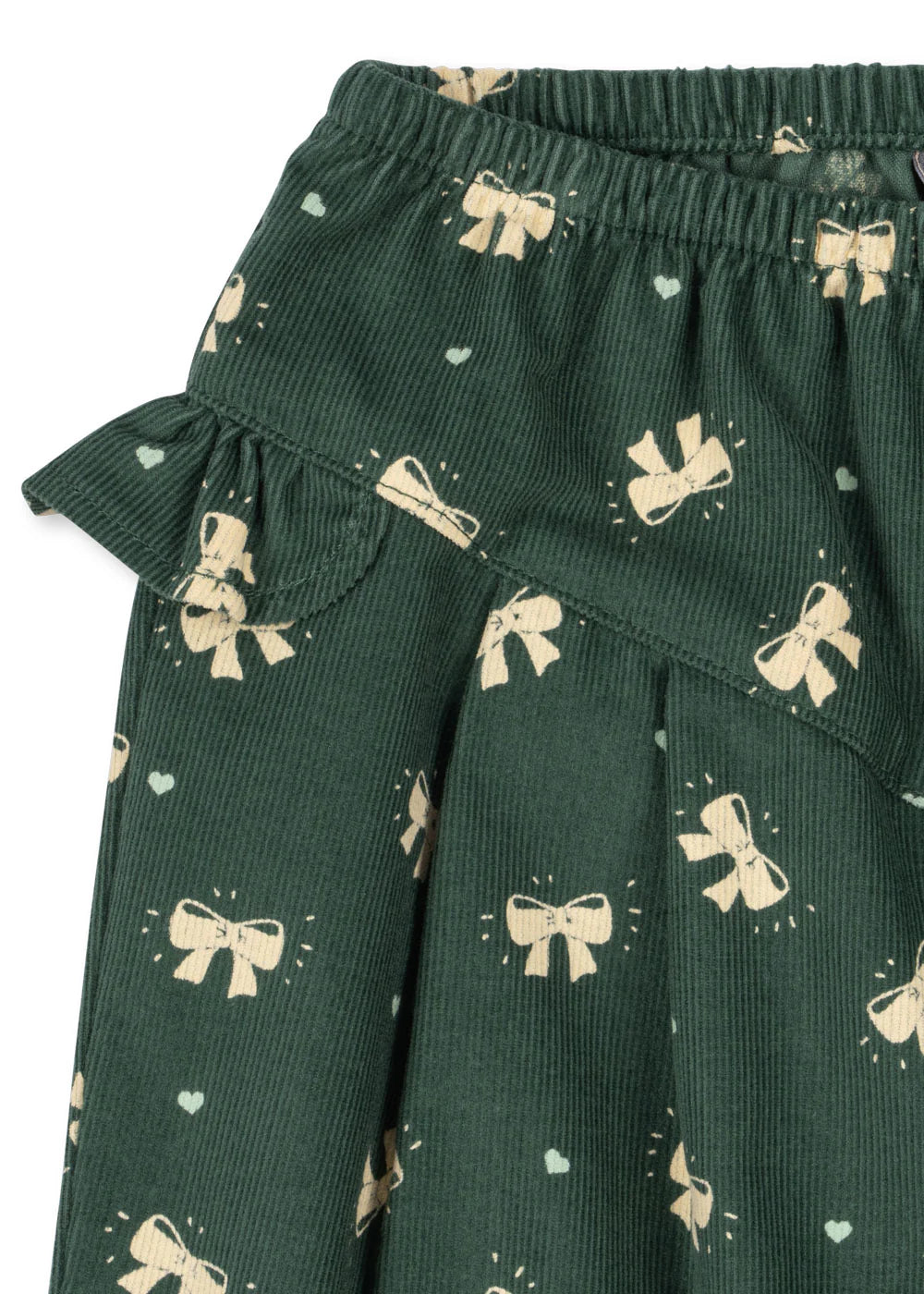 Calças com folho micro bombazine - Konges Slojd