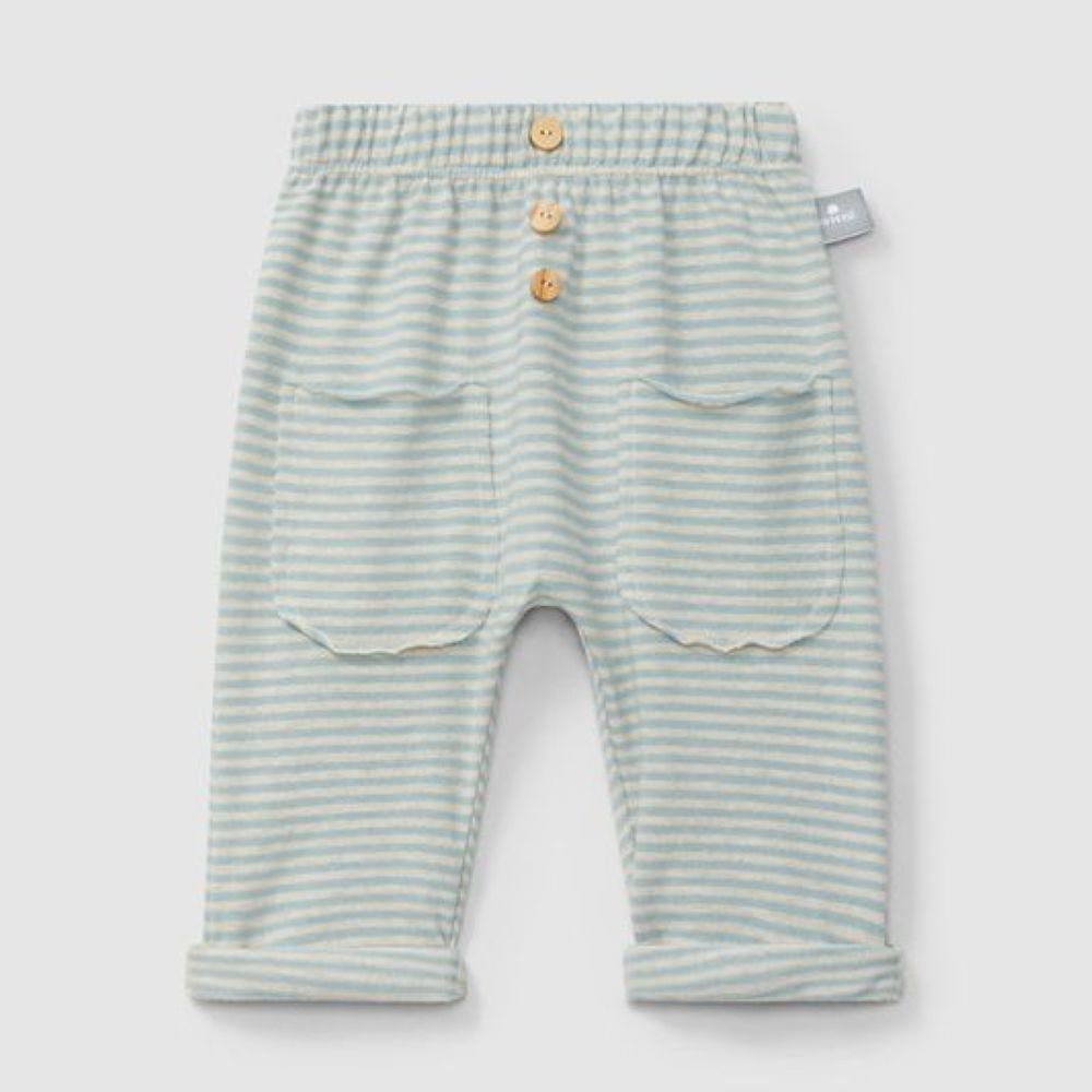 Calças pull-up de riscas em algodão - Snug