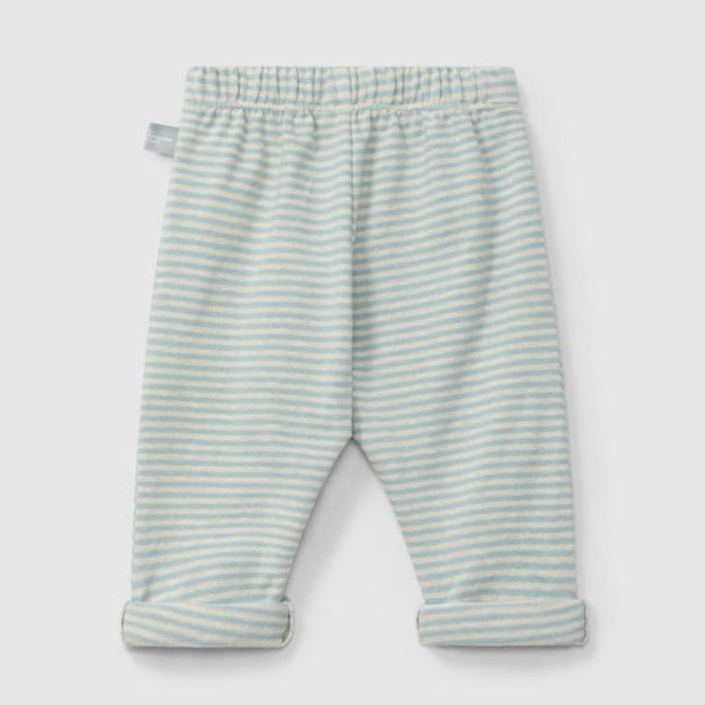 Calças pull-up de riscas em algodão - Snug