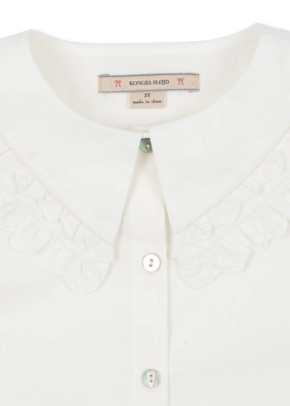 Camisa gola bordado inglês - Konges Slojd