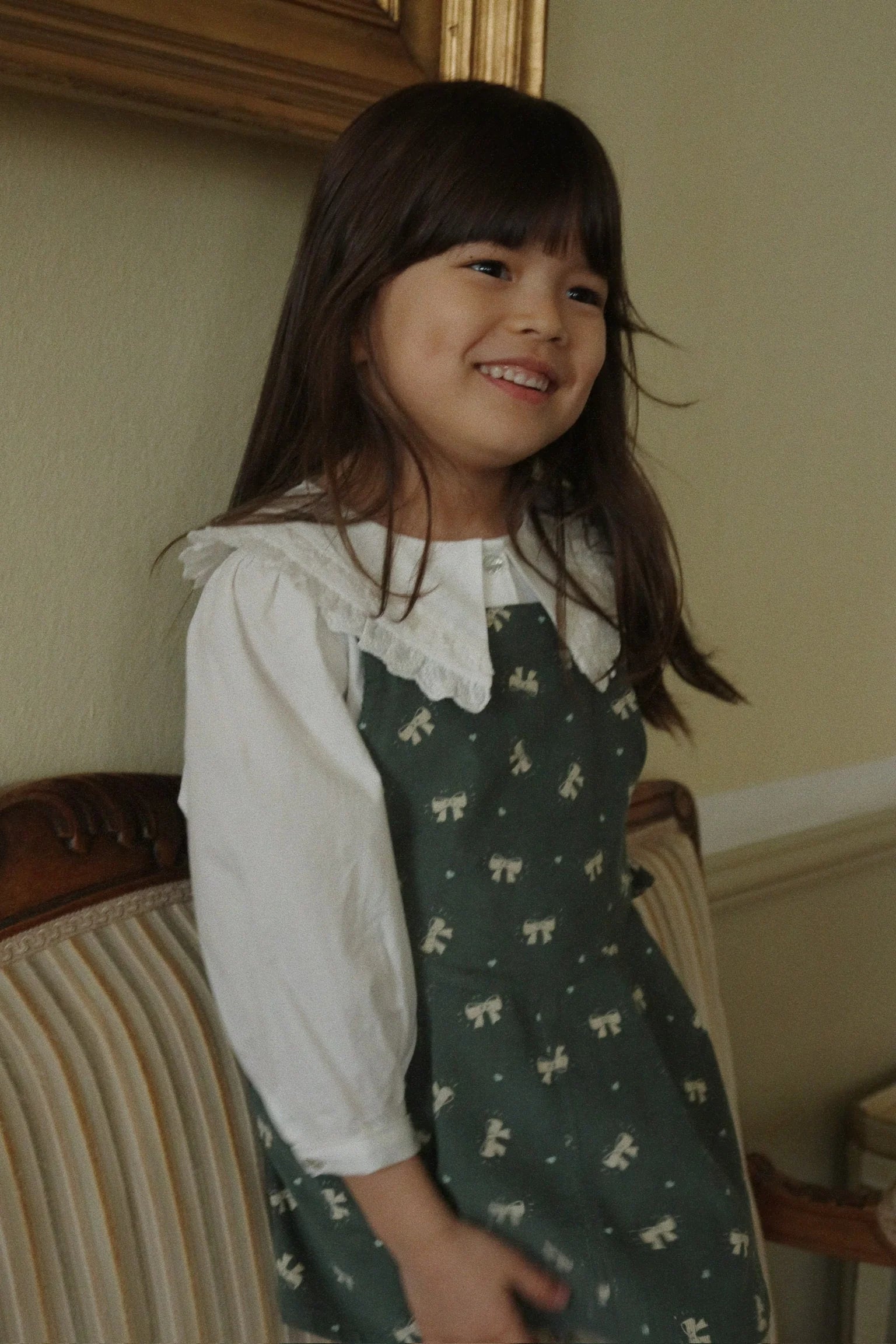 Camisa gola bordado inglês - Konges Slojd