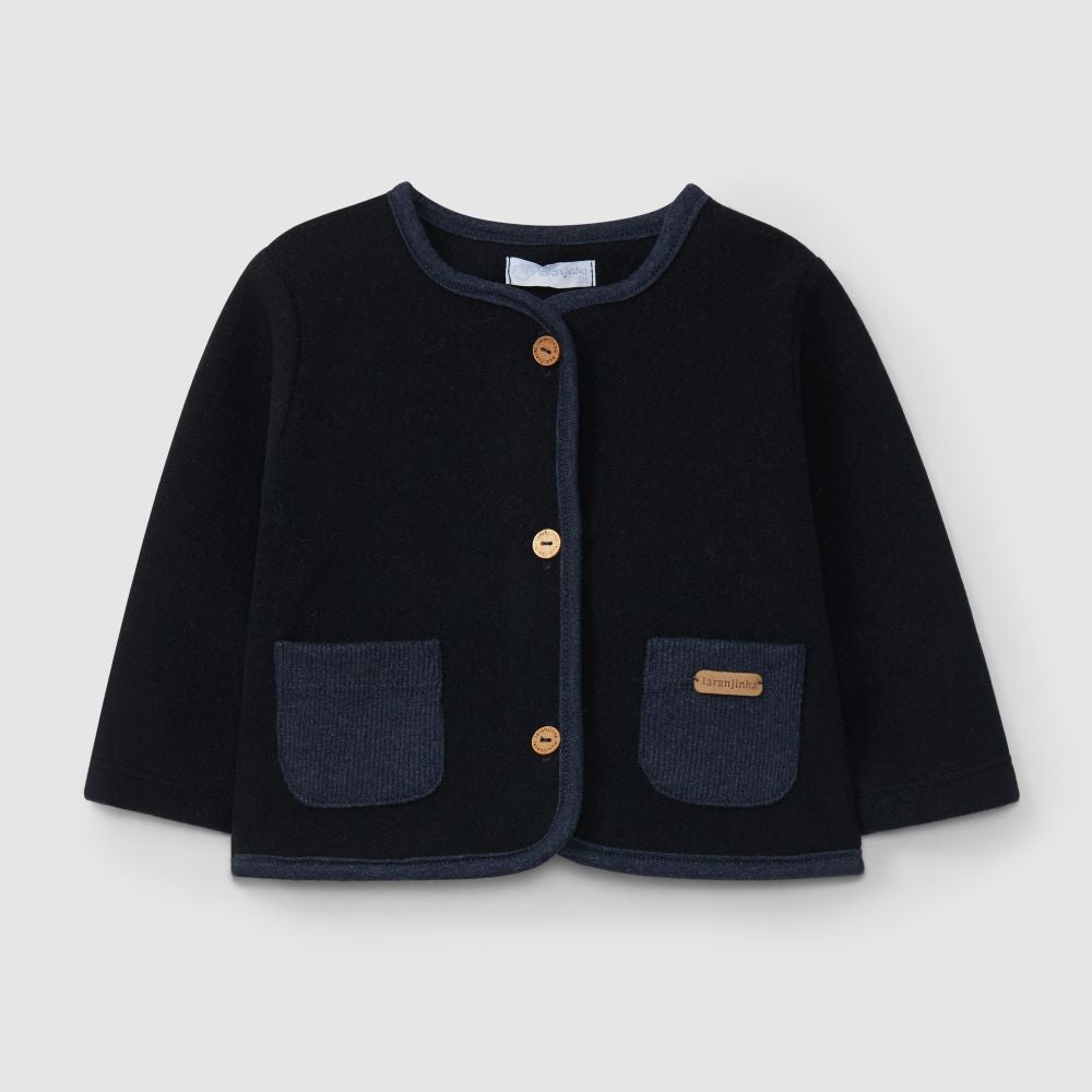 Casaco polar com bolsos - Laranjinha