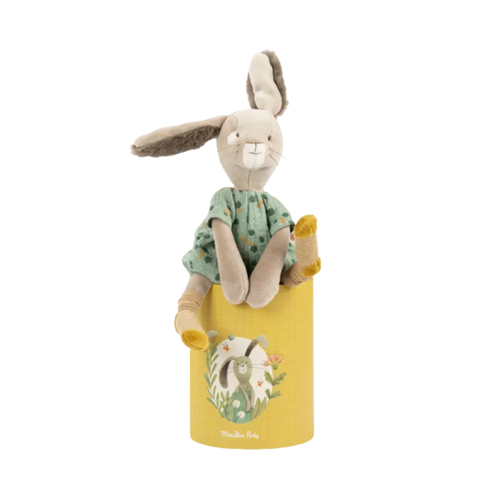 Coelhinho de peluche com caixa de oferta - Moulin Roty