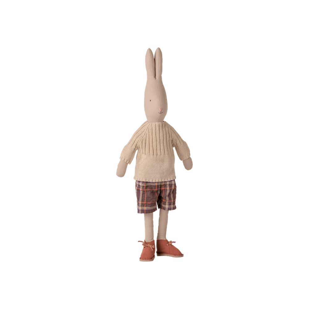 Coelho com Camisola de Malha e Calças aos Quadrados SIZE 4 - MAILEG