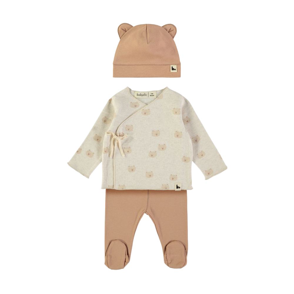 Conjunto recém nascido TEDDY ECRU - BABYCLIC