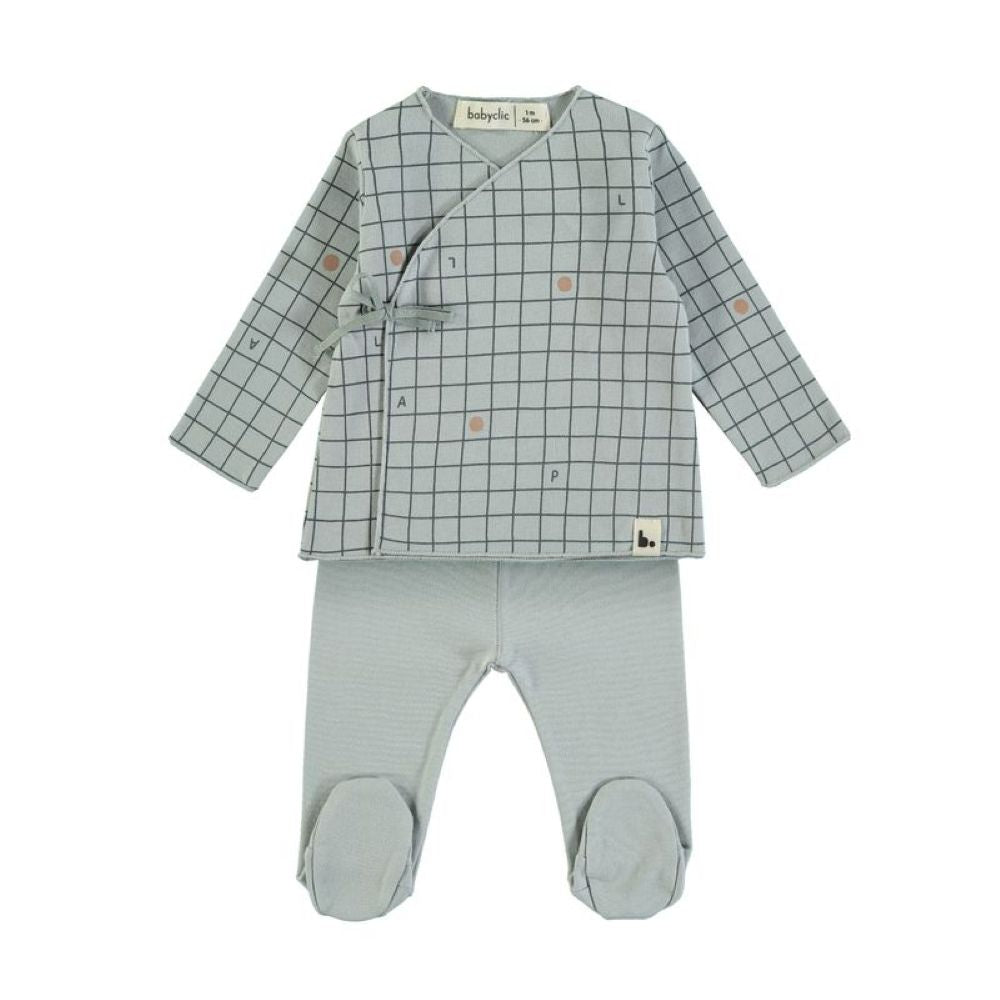 Conjunto recém nascido CHECKS BLUE - Babyclic