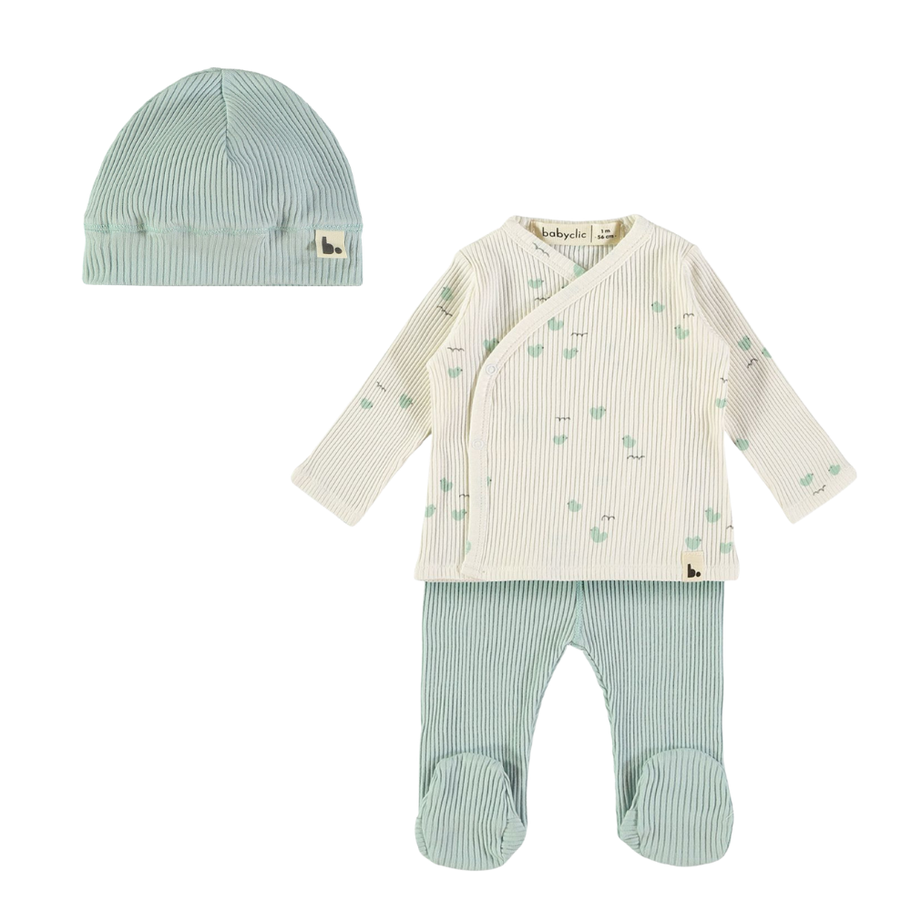 Conjunto recém nascido LOVELY DUCKS GREEN - Babyclic