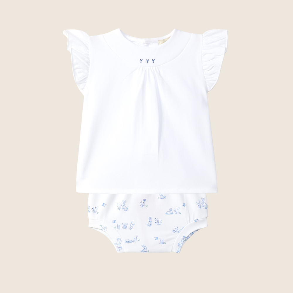 Conjunto de manga curta em algodão | SWEET BABY - Wedoble