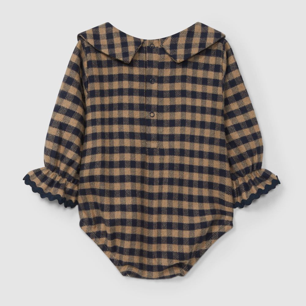 Body xadrez com gola bordada - Snug