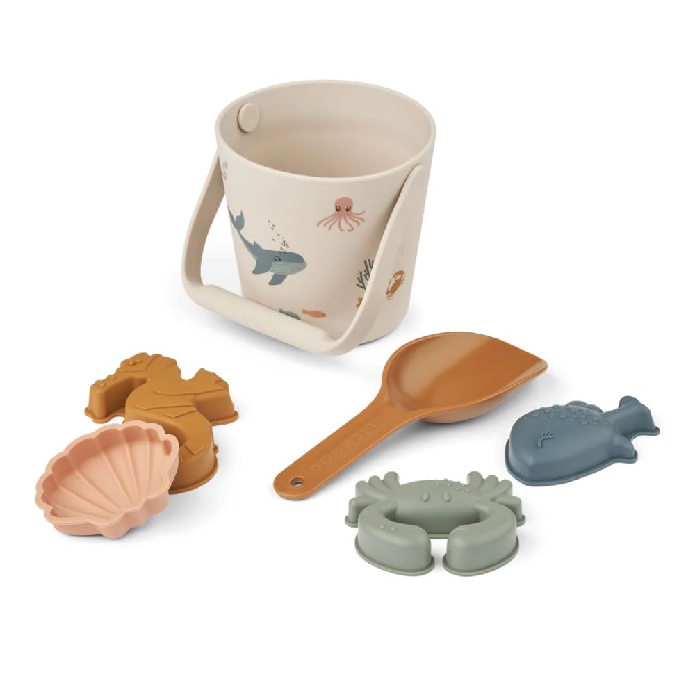 Kit brinquedos de praia silicone SEA CREATURE - Liewood