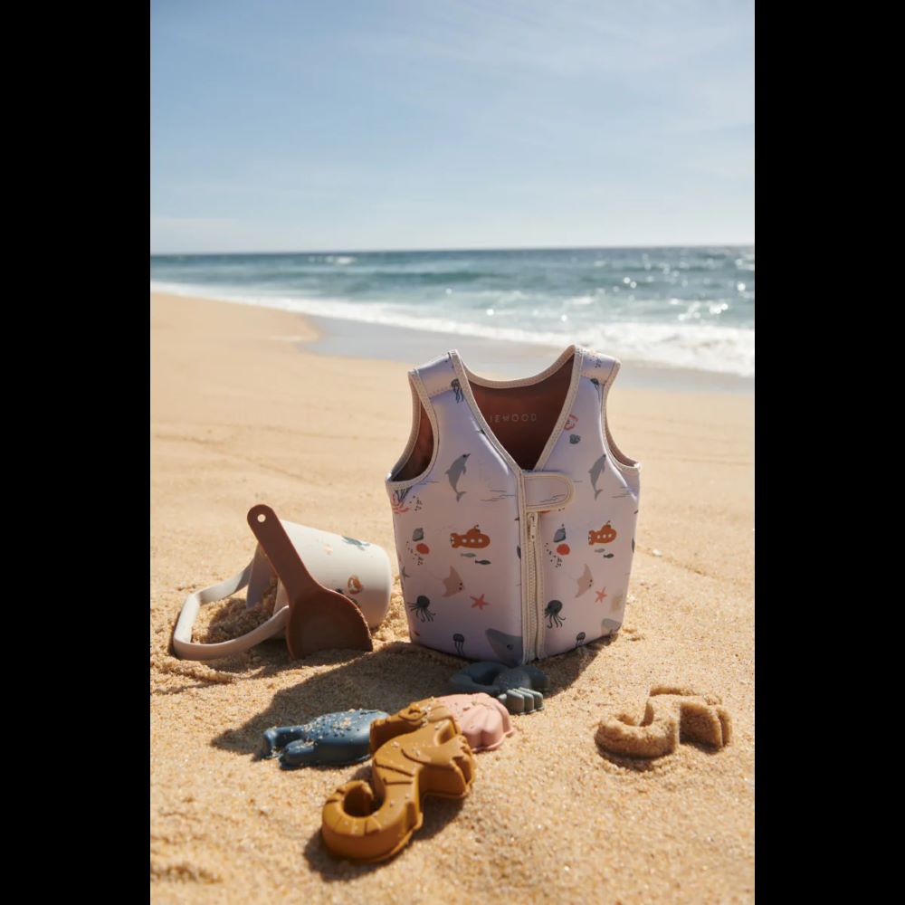 Kit brinquedos de praia silicone SEA CREATURE - Liewood