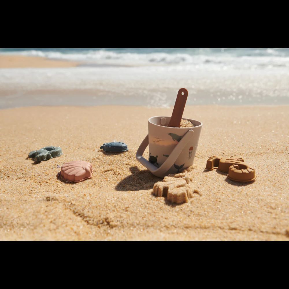 Kit brinquedos de praia silicone SEA CREATURE - Liewood