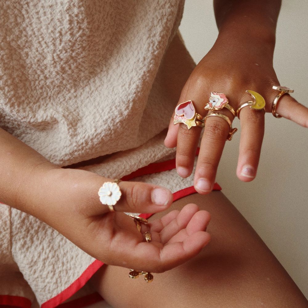 Conjunto de anéis coloridos - Konges Slojd