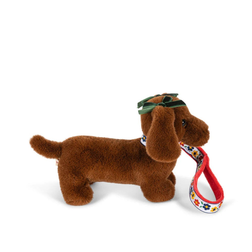 Cão Salsicha em caixa presente - Konges Slojd