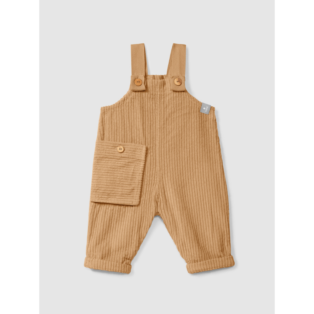 Jardineiras em veludo canelado com bolso - SNUG