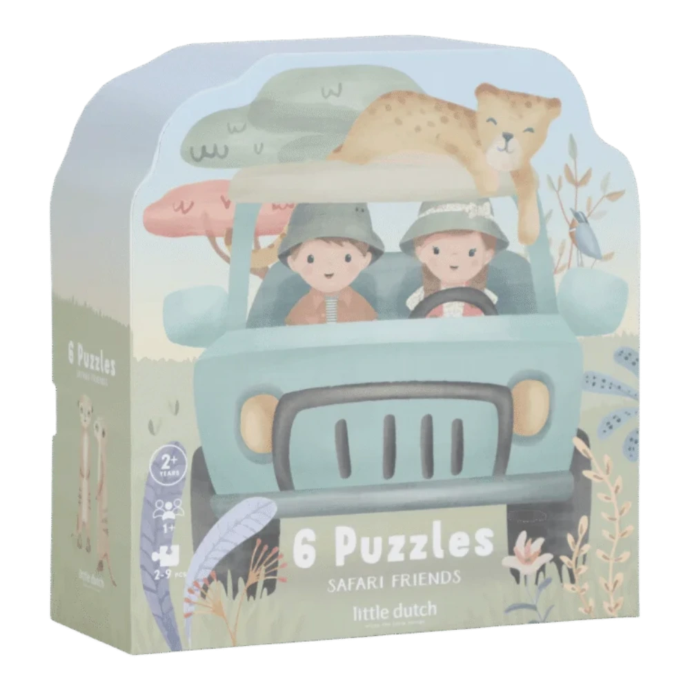 Conjunto de 6 Puzzles | Safari Friends - LITTLE DUTCH