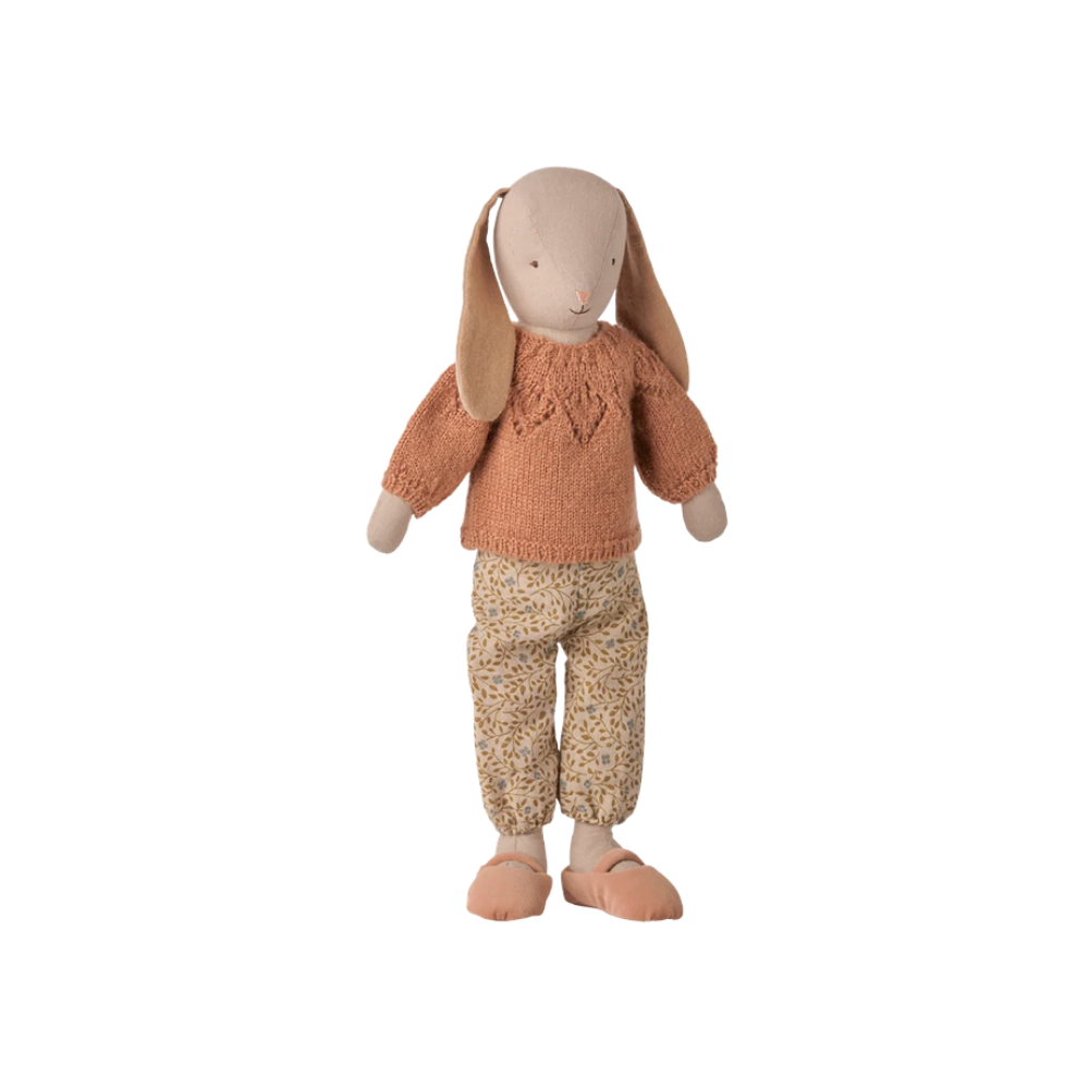 Coelha com Camisola de Malha e Calças Floridas SIZE 3 - MAILEG