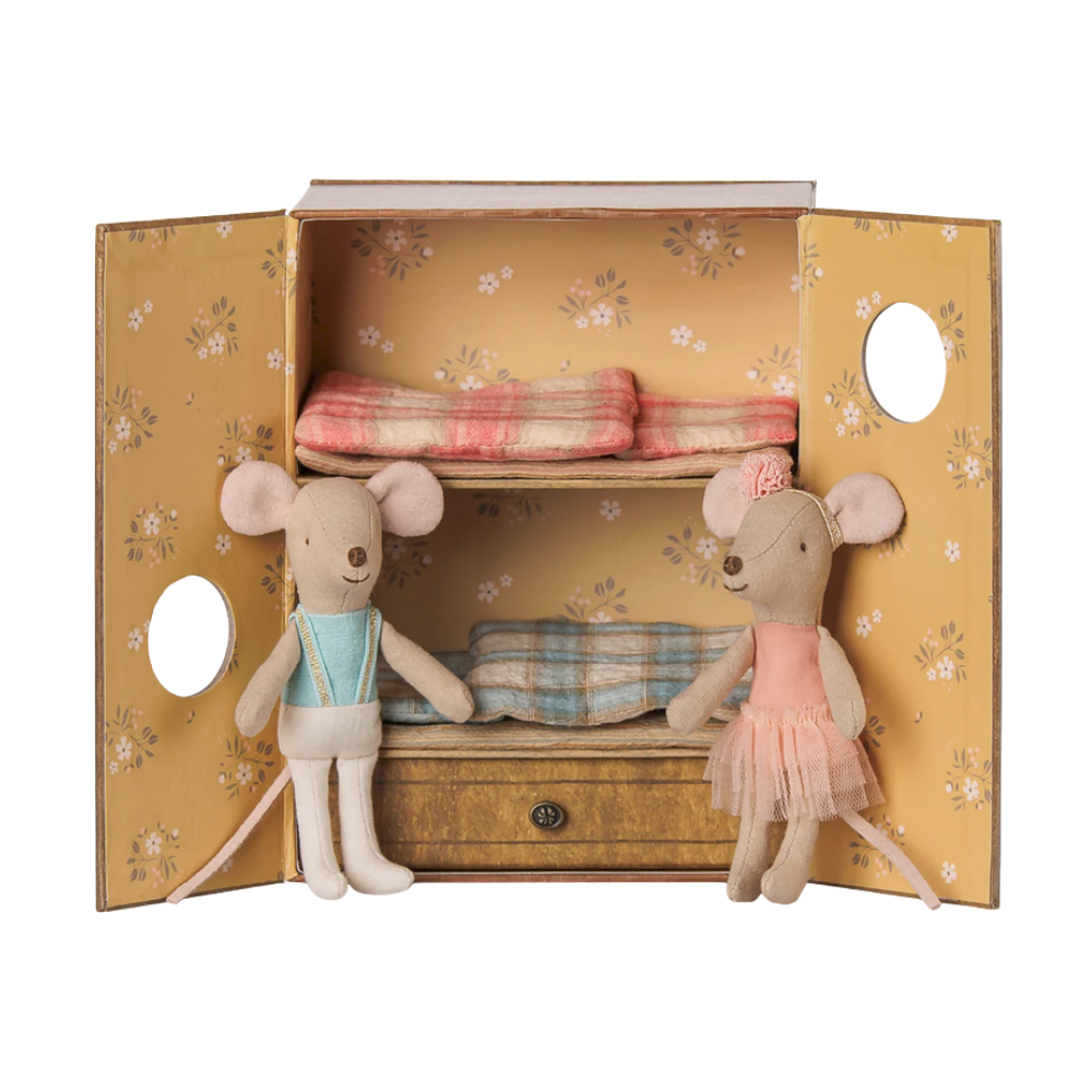 Ballet mice in dance studio, Little sister and brother - MAILEG