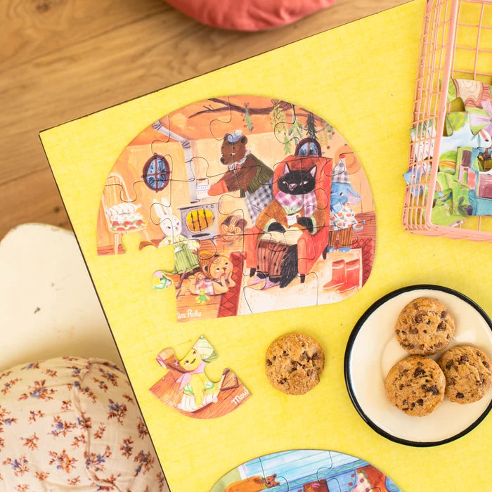 Conjunto de 4 Puzzles - 12 Peças - MOULIN ROTY