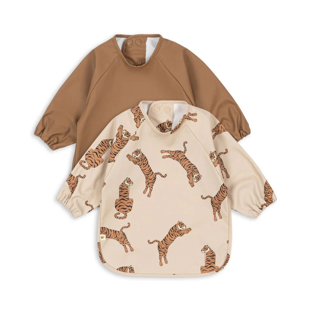 Pack duas babetes com manga TIGER - Konges Slojd