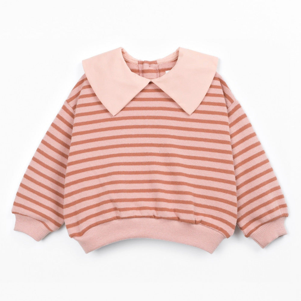 Camisola de malha às riscas com gola - PLAY UP