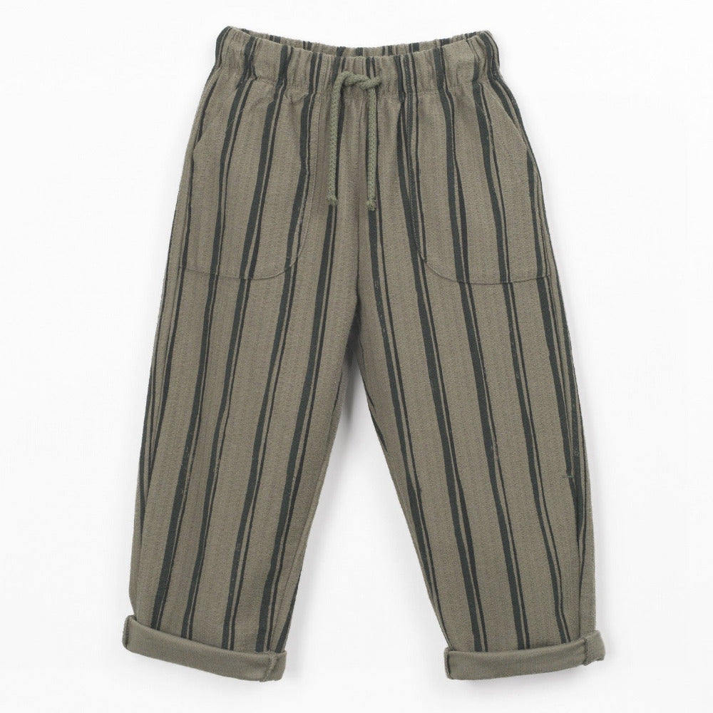 Calça em fibras naturais com estampado - PLAY UP