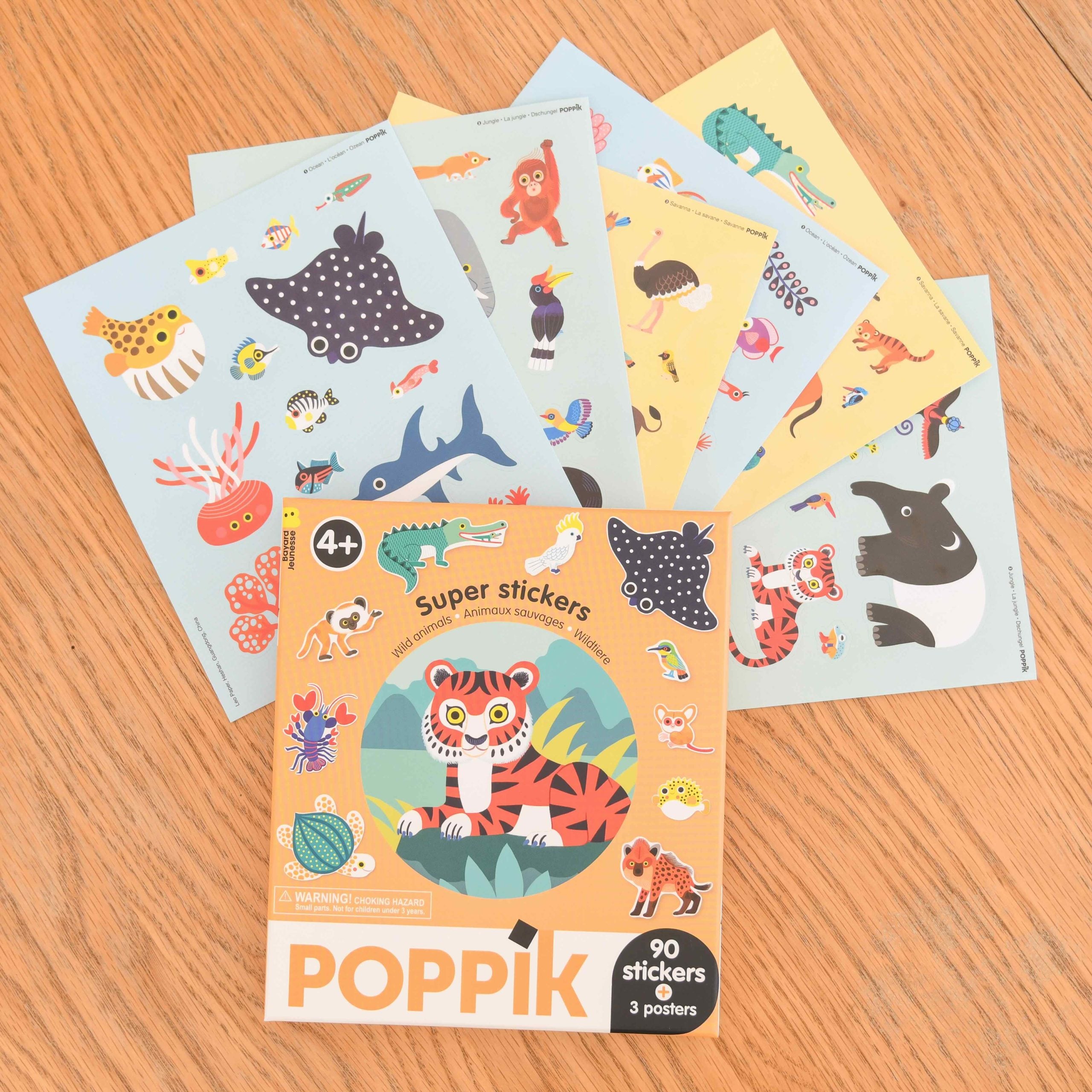 Super Stickers - Animais Selvagens - POPPIK