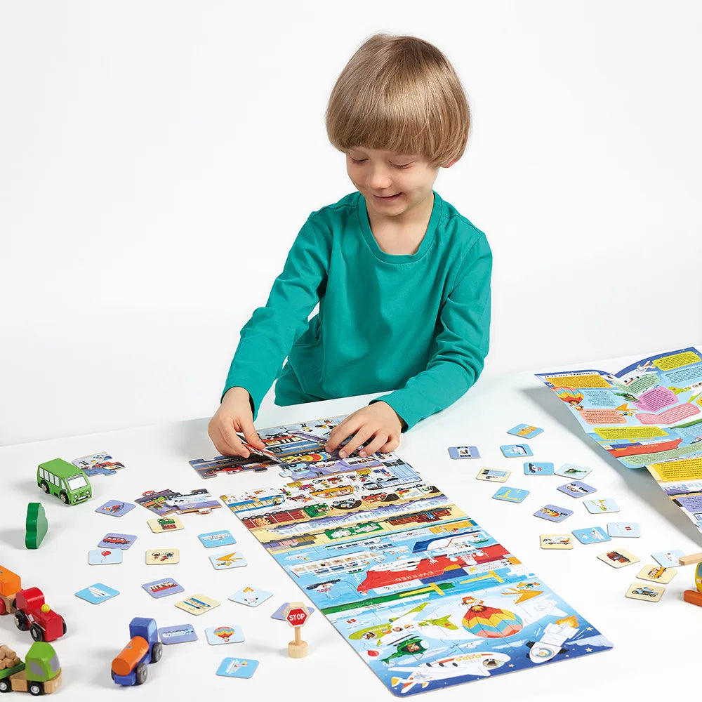 Puzzle: Para pequenos fãs de rodas, asas e hélices! - Banana Panda