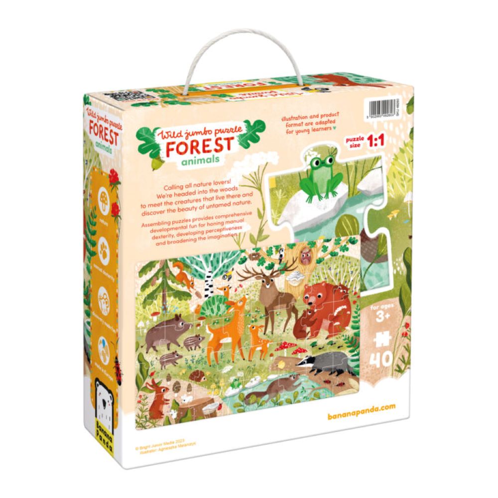 Puzzle jumbo ANIMAIS FLORESTA - Banana Panda