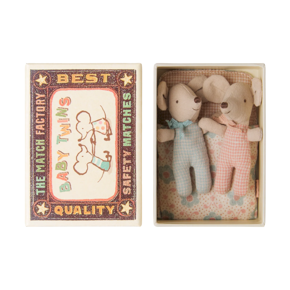 Twins, Baby mice in matchbox - MAILEG