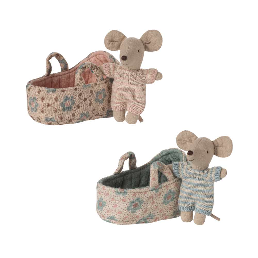 Ratinho bebé na alcofa - Maileg