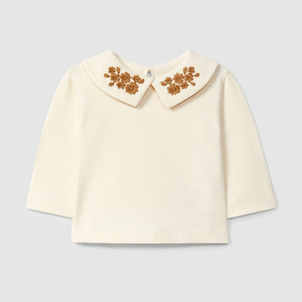 Longsleeve com gola flores bordadas - SNUG