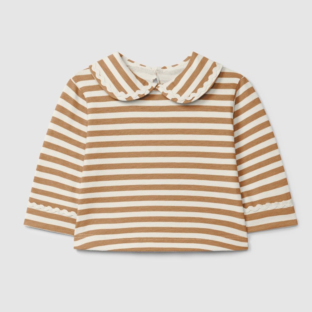 Longsleeve de riscas com detalhe de espiguilha - SNUG