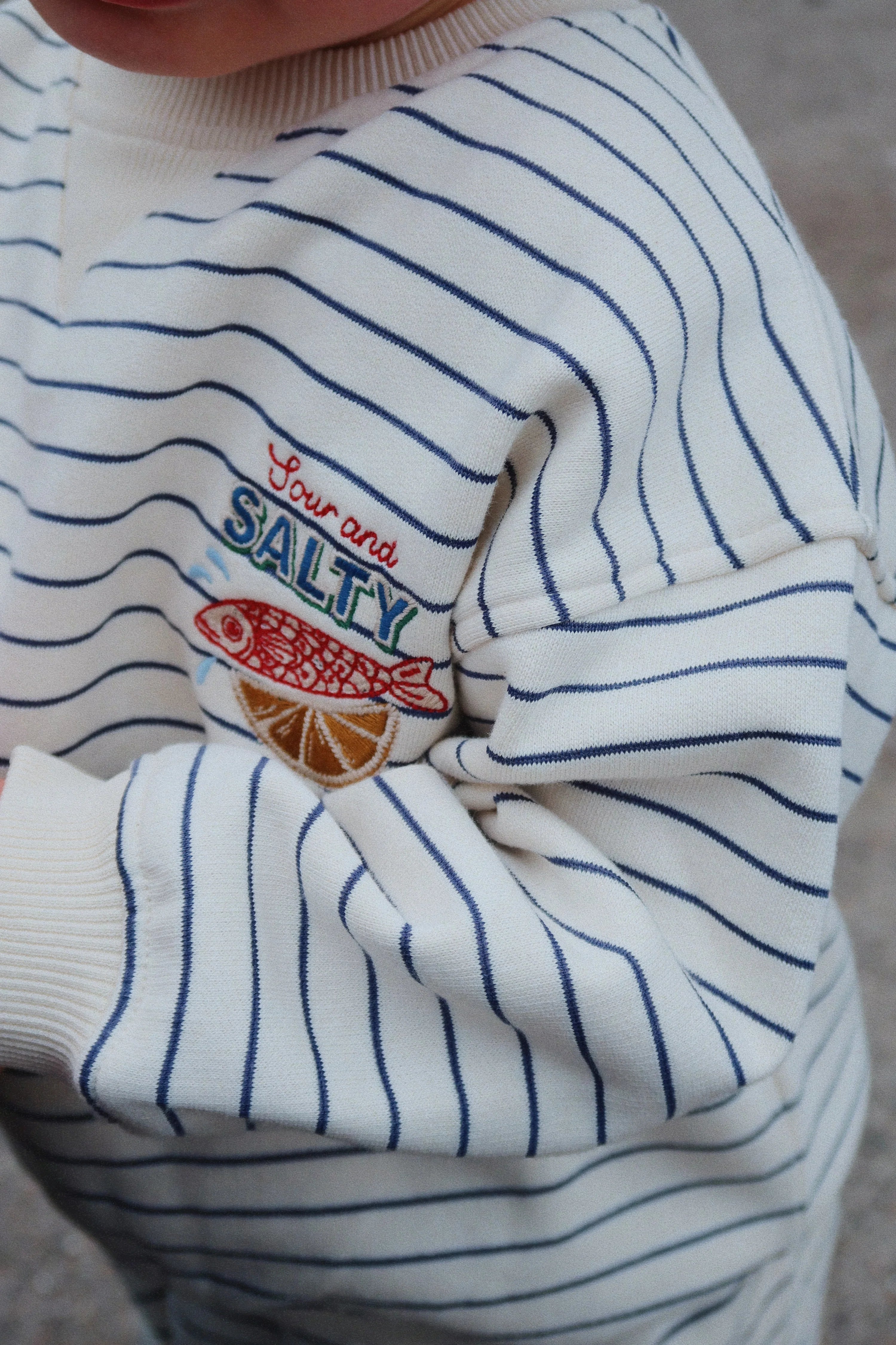 Sweatshirt riscas de algodão AMIO - Konges Slojd