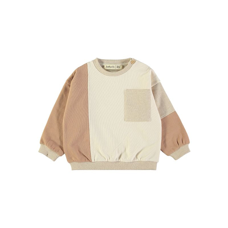 Sweatshirt BLOCK ECRU - BABYCLIC