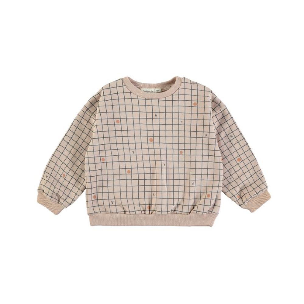 Sweatshirt CHECKS NUDE - Babyclic